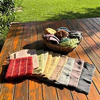 麻ひも草木染 Shirley’ｓ pot